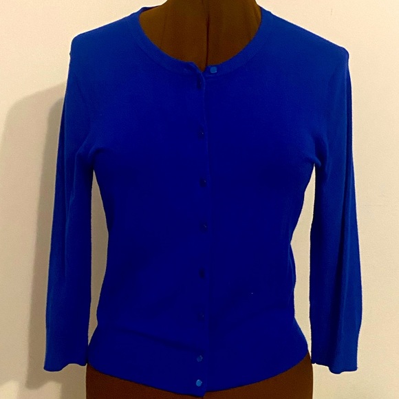 đź’™CABLE & GAUGEđź’™ 3 quarter sleeve cardigan in large. Like new condition. - Picture 2 of 16